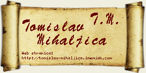 Tomislav Mihaljica vizit kartica